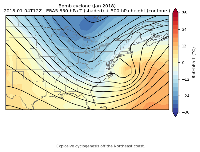 Bomb cyclone 2018-01-04 t850 z500